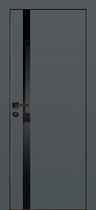 Товар Межкомнатная дверь PX-8  черная кромка с 4-х ст. Графит матовый